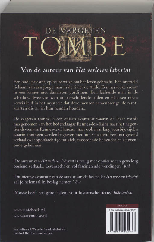 Achterkant van Vergeten Tombe