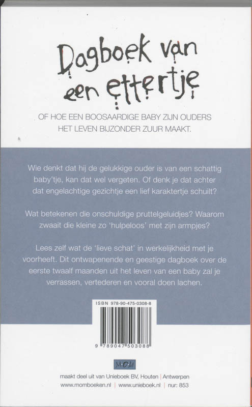 Achterkant van Dagboek van een ettertje