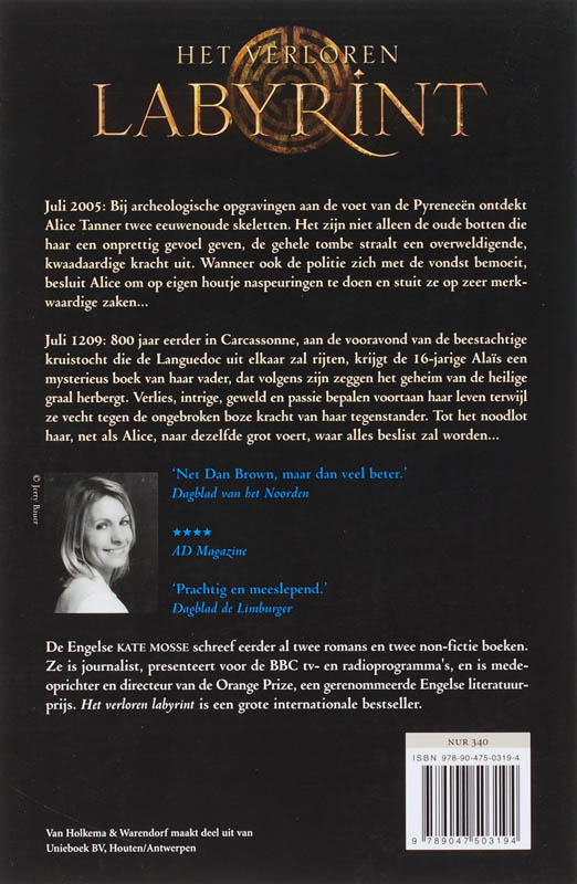 Achterkant van Het verloren labyrint