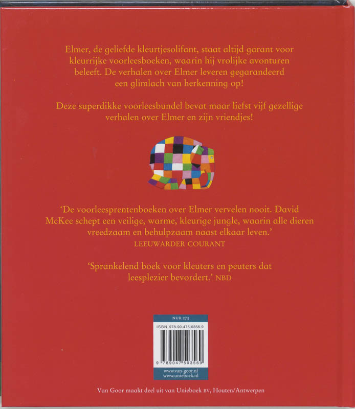 Achterkant van Het grote boek van Elmer
