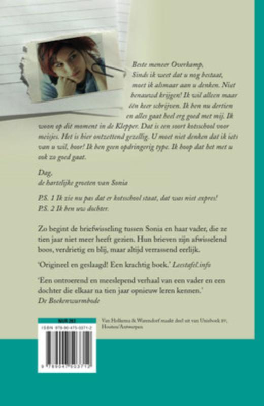 Achterkant van P.S. Ik ben uw dochter