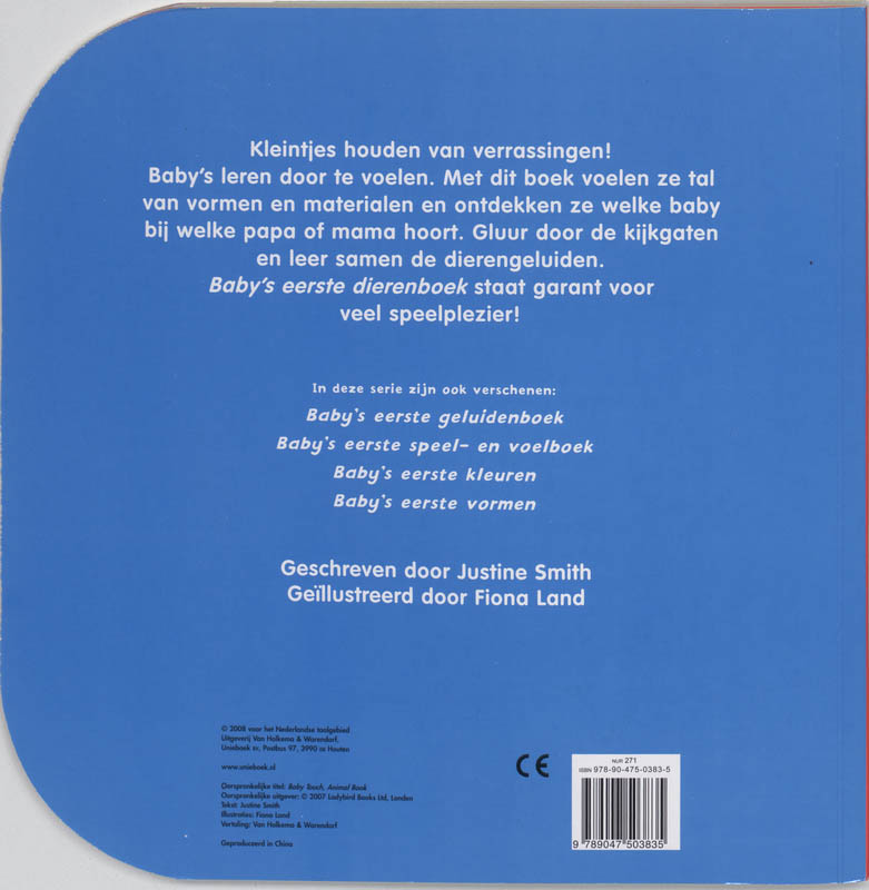 Achterkant van Baby's eerste dierenboek