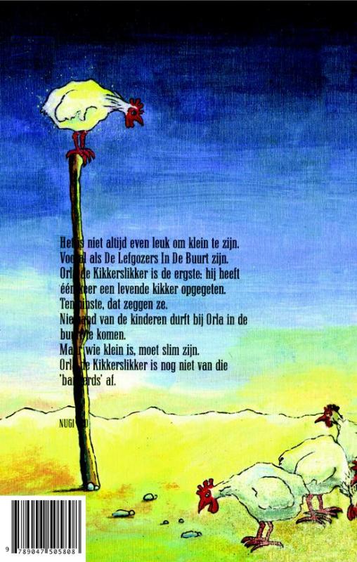 Achterkant van Orla de kikkerslikker