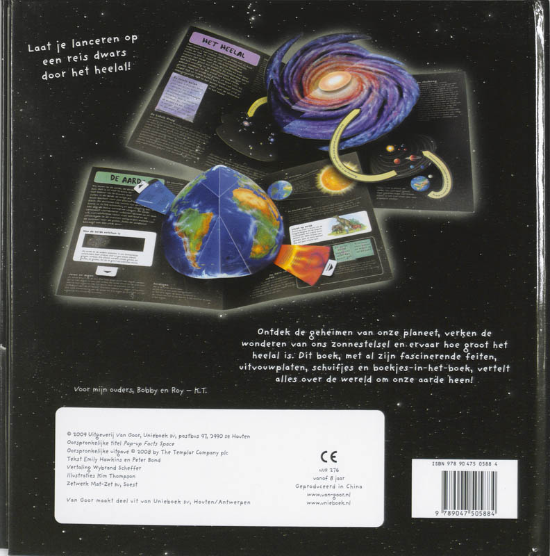 Achterkant van Pop-upboek Ruimte