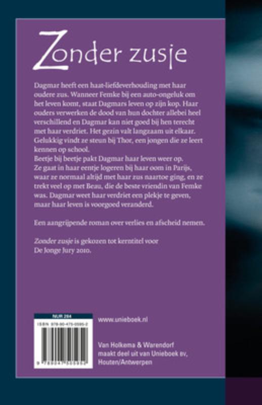 Achterkant van Zonder zusje