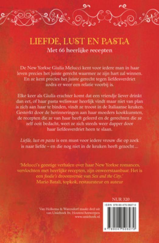 Achterkant van Liefde, lust en pasta