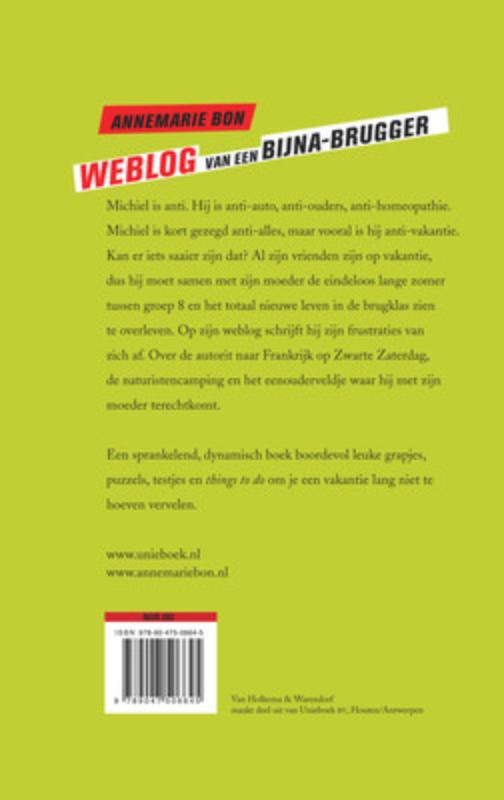 Achterkant van Weblog van een bijna-brugger