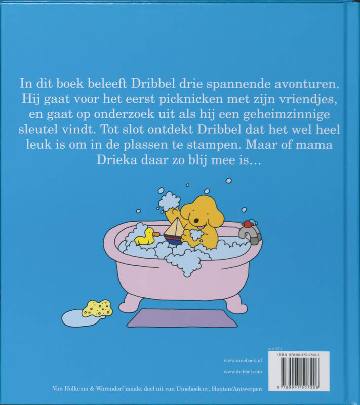 Achterkant van Dribbels verhaaltjesboek
