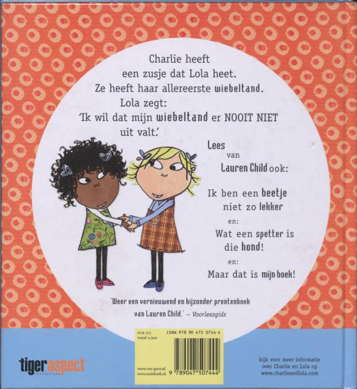Achterkant van Mijn wiebeltand mag er nooit niet uit!