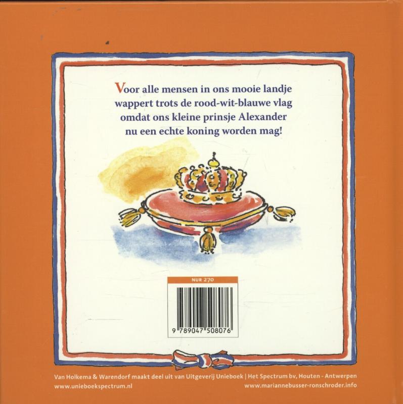 Achterkant van Een kroontje voor prinsje Alexander