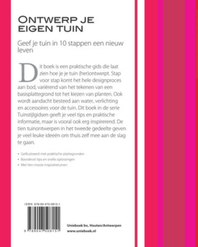 Achterkant van Ontwerp je eigen tuin