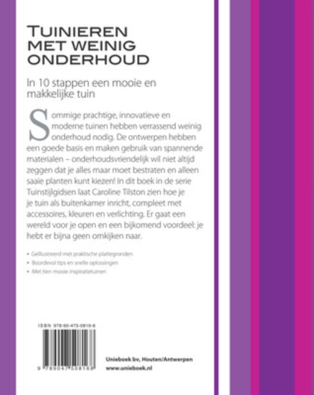 Achterkant van Tuinieren met weinig onderhoud
