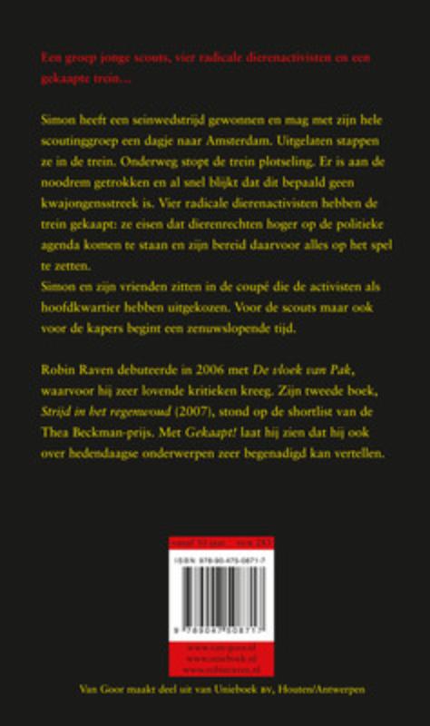 Achterkant van Gekaapt!