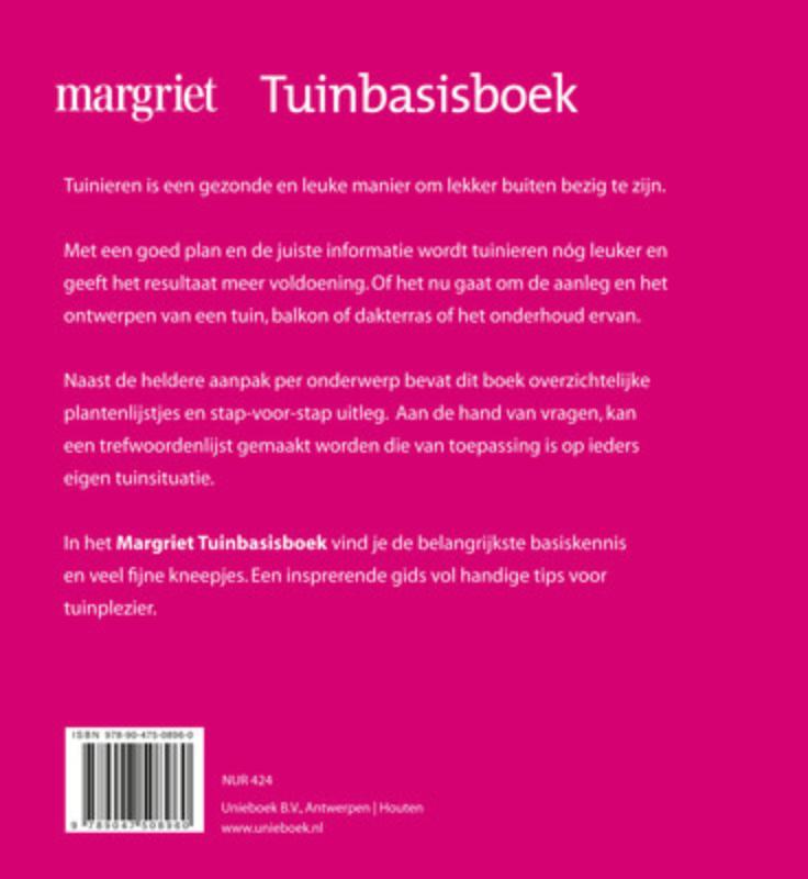 Achterkant van Margriet Tuinbasisboek