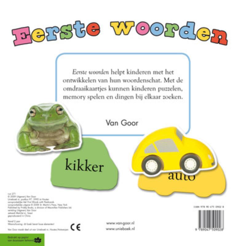 Achterkant van Eerste woorden puzzelboek