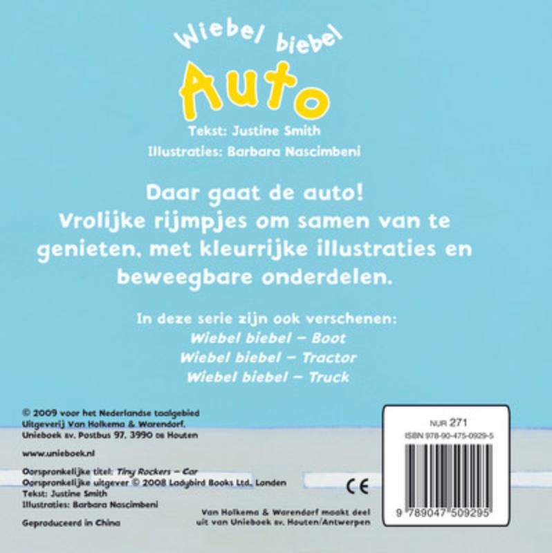 Achterkant van Wiebel Biebel Auto