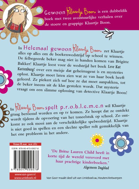 Achterkant van Gewoon Klaartje Boon