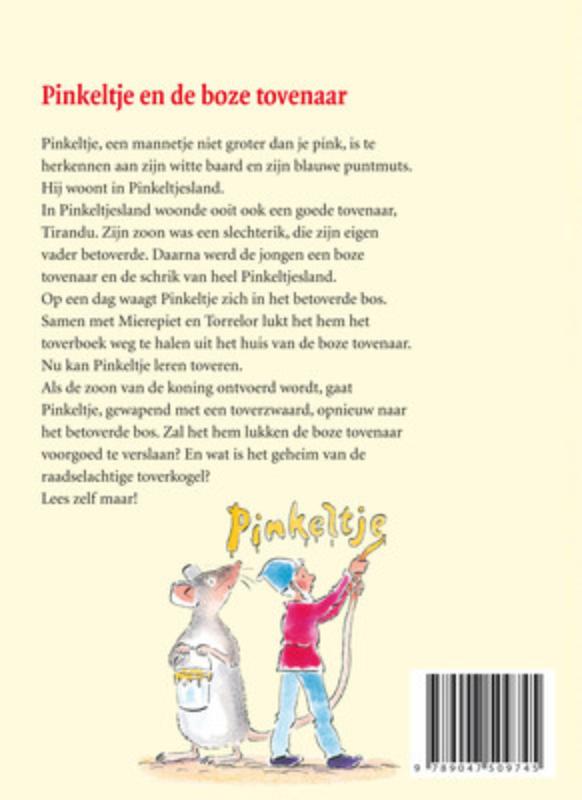 Achterkant van Pinkeltje en de boze tovenaar
