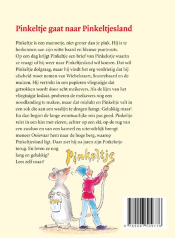 Achterkant van Pinkeltje gaat naar Pinkeltjesland