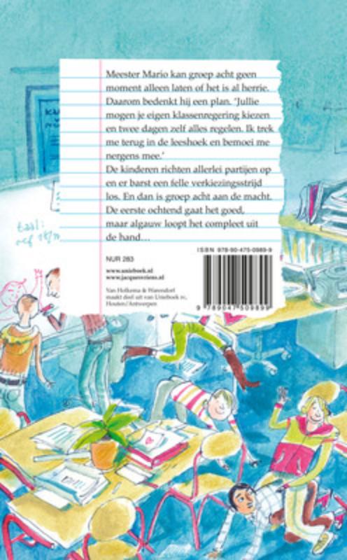 Achterkant van Groep acht aan de macht