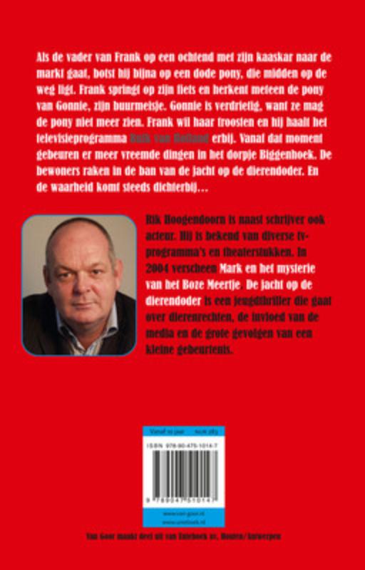 Achterkant van De jacht op de dierendoder