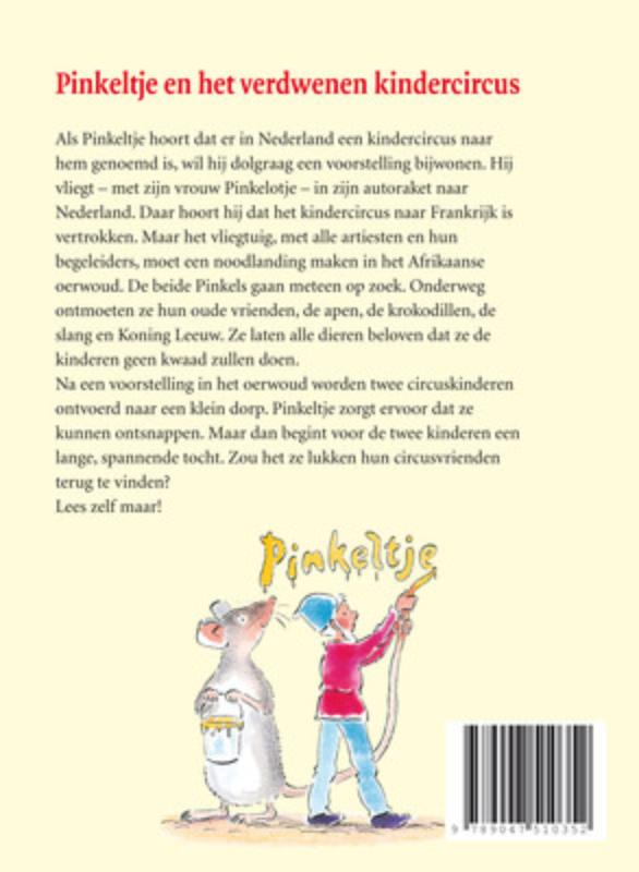 Achterkant van Pinkeltje en het verdwenen kindercircus