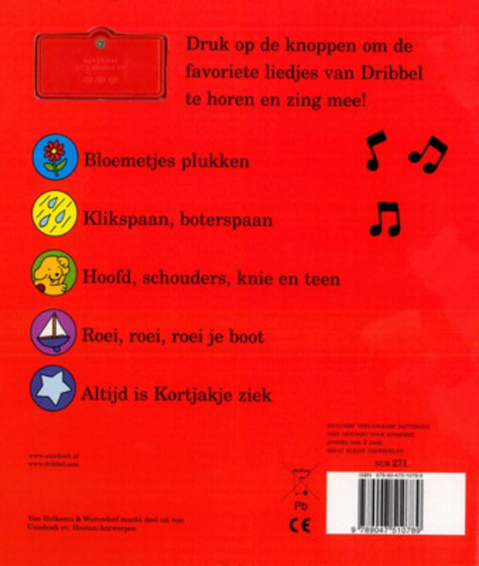 Achterkant van Zing mee met Dribbel