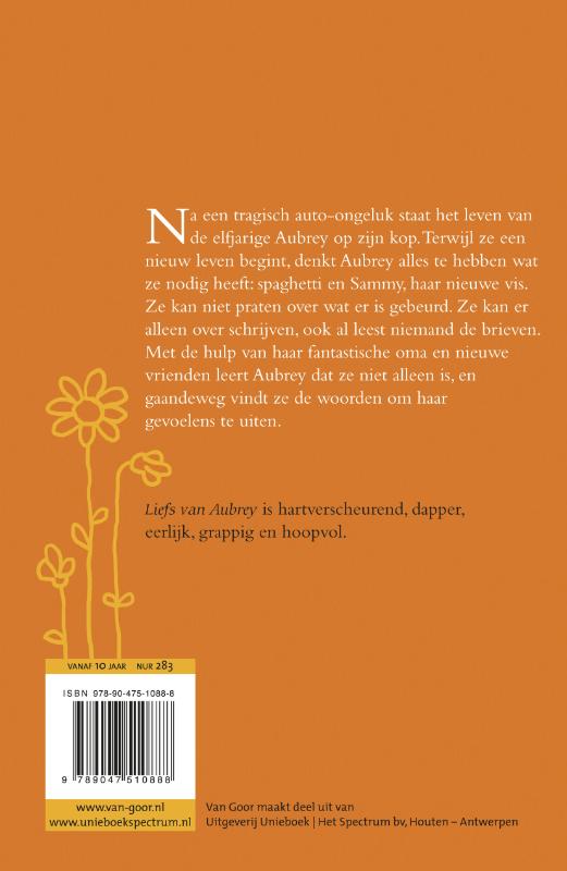 Achterkant van Liefs van Aubrey