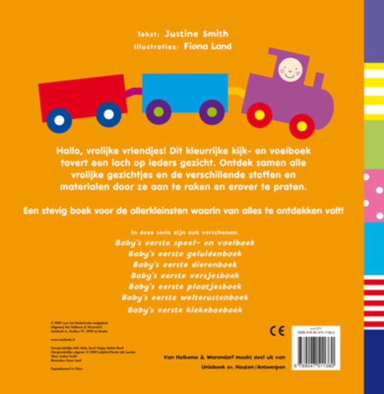 Achterkant van Baby's eerste vrolijke vriendjesboek
