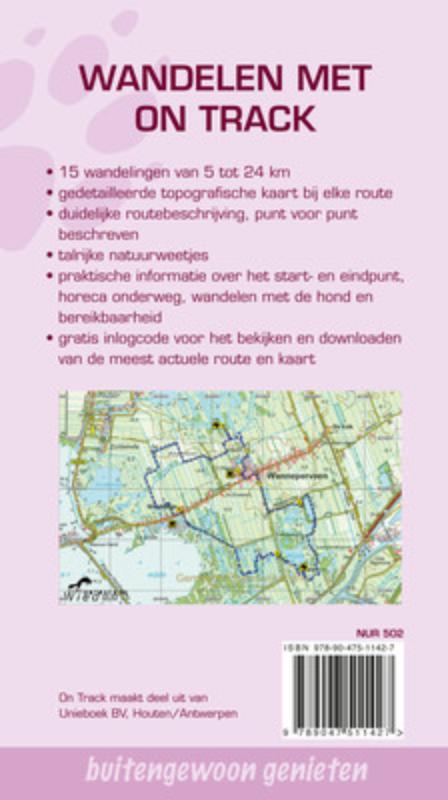 Achterkant van Overijssel wandelroutes