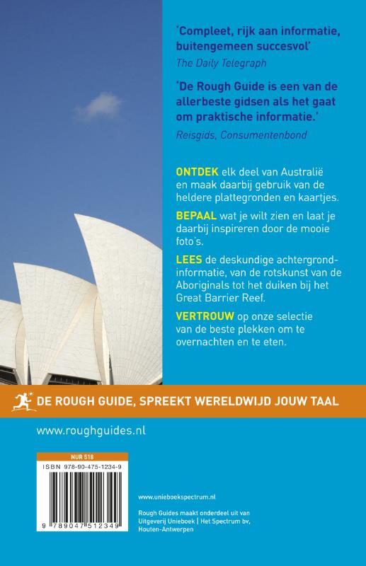 Achterkant van Rough Guide Australie