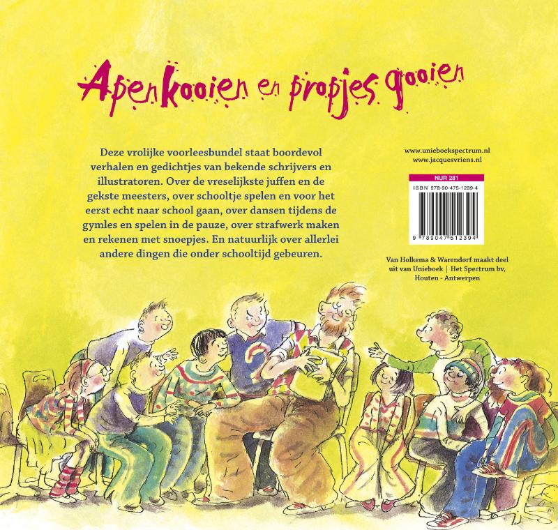 Achterkant van Apenkooien en propjes gooien