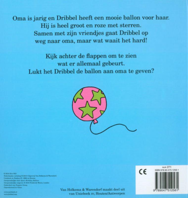 Achterkant van Dribbel en de ballon