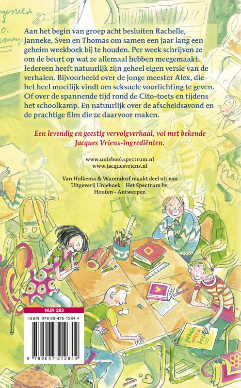 Achterkant van Het geheime weekboek van groep acht