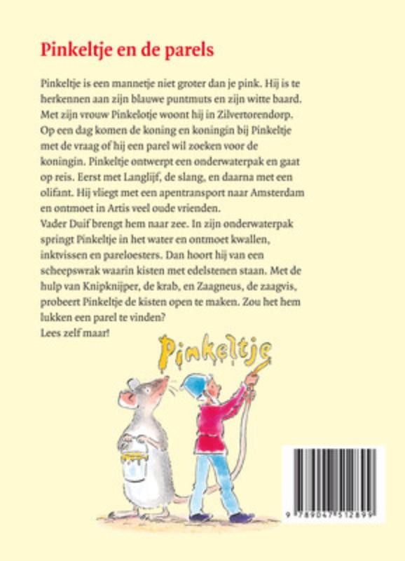 Achterkant van Pinkeltje en de parels