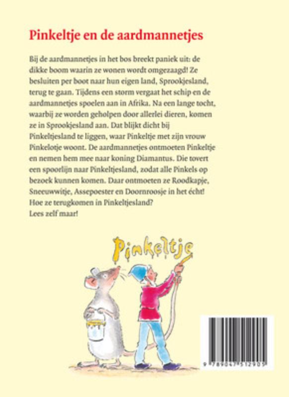 Achterkant van Pinkeltje en de aardmannetjes