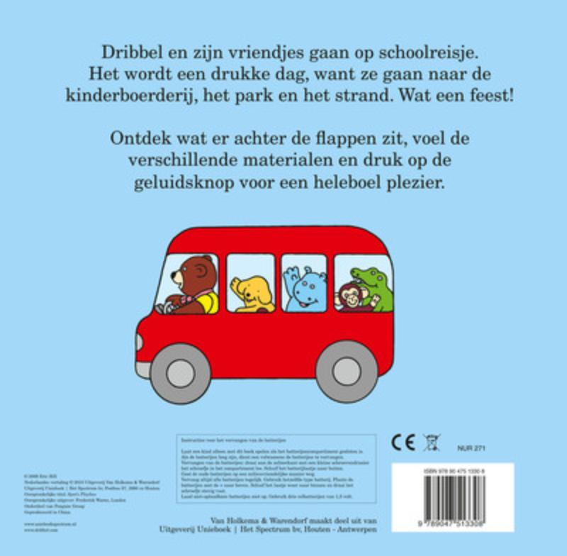 Achterkant van Dribbels schoolreisje