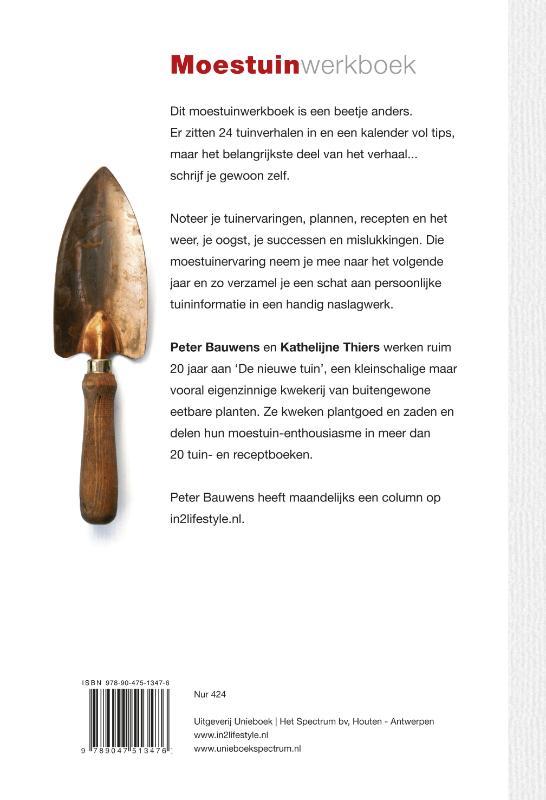 Achterkant van Moestuin werkboek