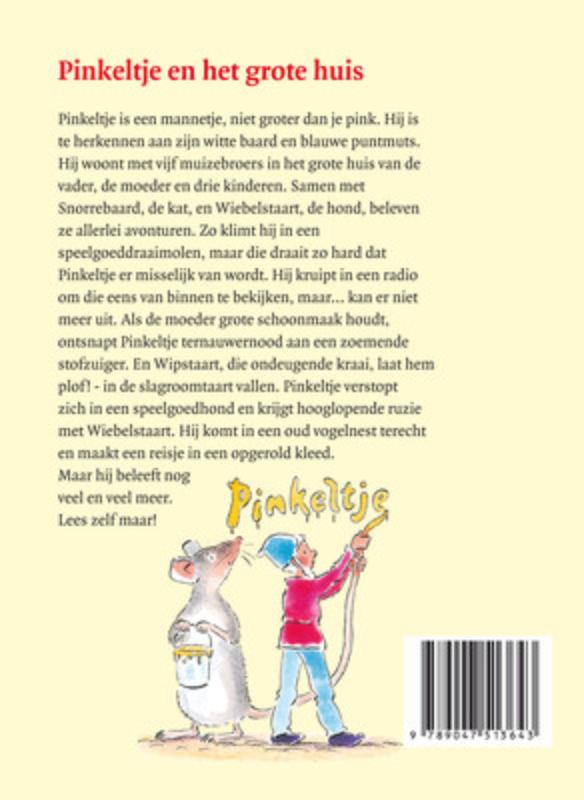 Achterkant van Pinkeltje en het grote huis