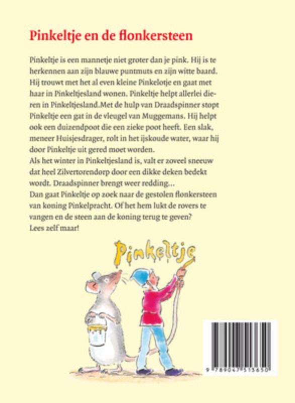 Achterkant van Pinkeltje en de flonkersteen