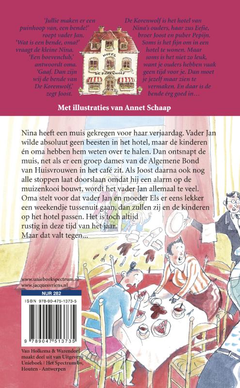Achterkant van De ontsnapping van de brullende muis