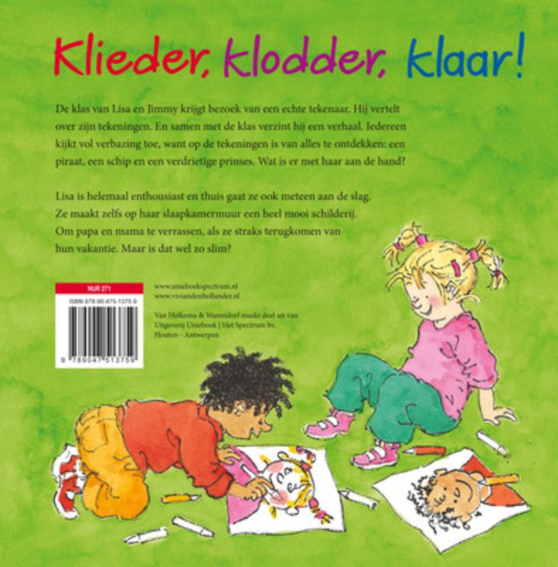 Achterkant van Klieder, klodder, klaar