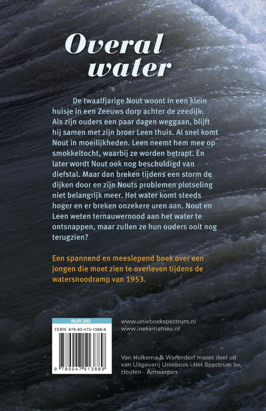 Achterkant van Overal water