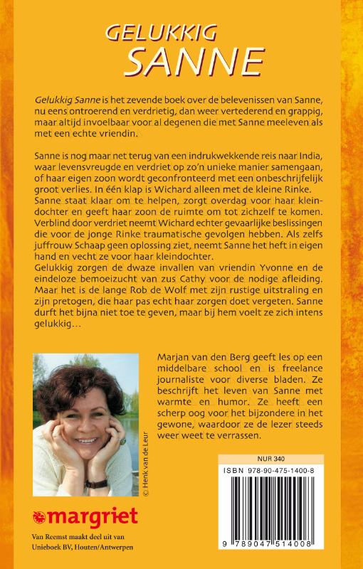 Achterkant van Gelukkig Sanne