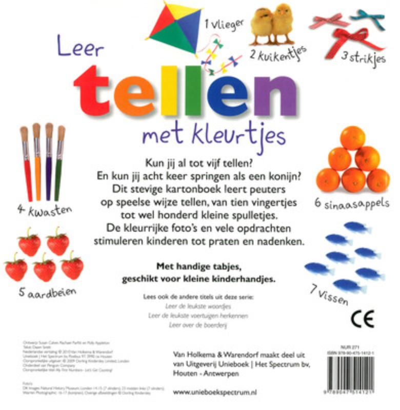 Achterkant van Leer tellen met kleurtjes