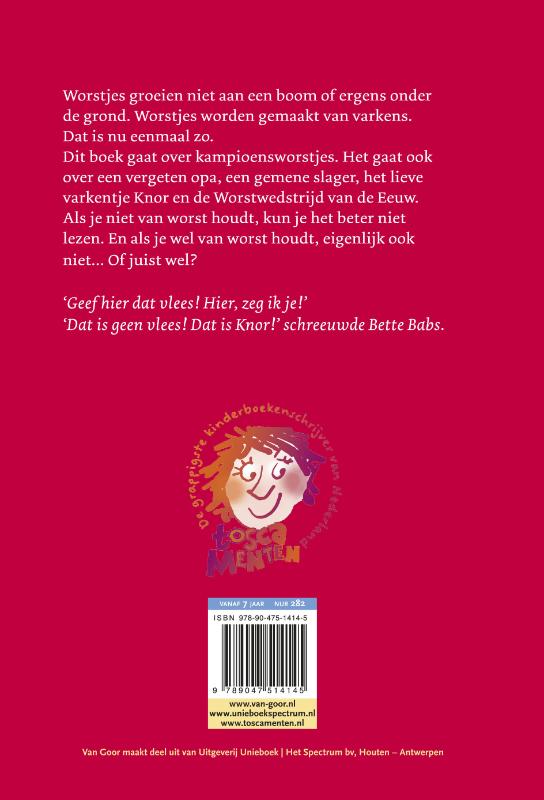 Achterkant van De Wraak van Knor