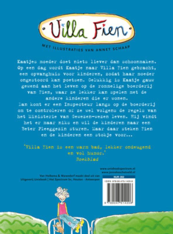 Achterkant van Villa Fien paperbackuitgave backcard a 10 ex