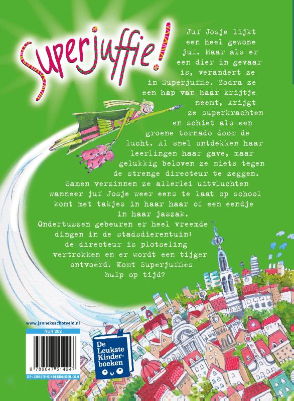 Achterkant van Superjuffie!