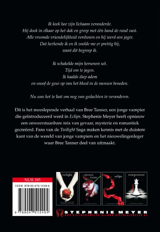 Achterkant van Het korte tweede leven van Bree Tanner