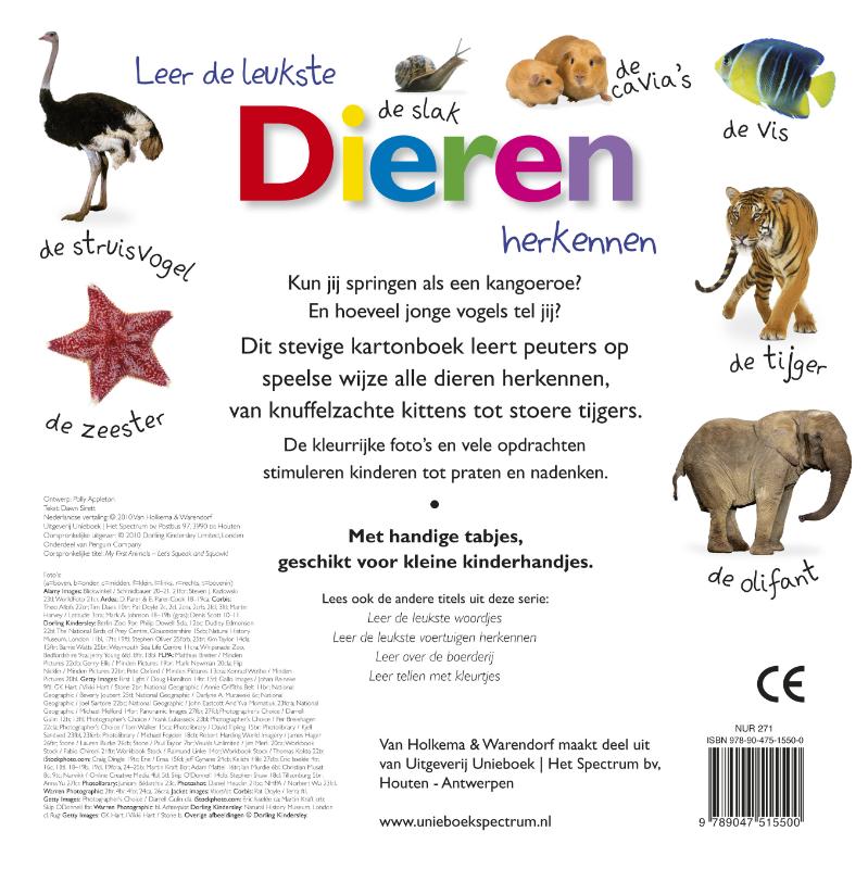 Achterkant van Leer de leukste dieren herkennen